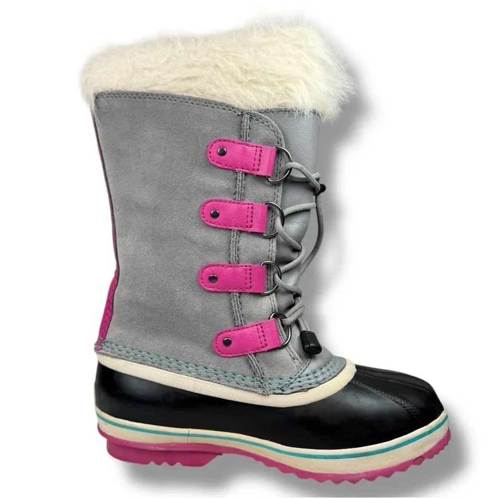 Sorel Joan of Arctic Waterproof Suede Snow Boots Faux Fur Size 5 Cozy Wintercore